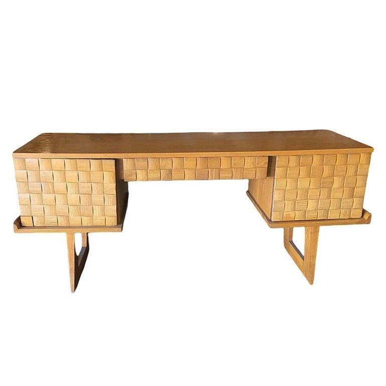 bleached oak desk