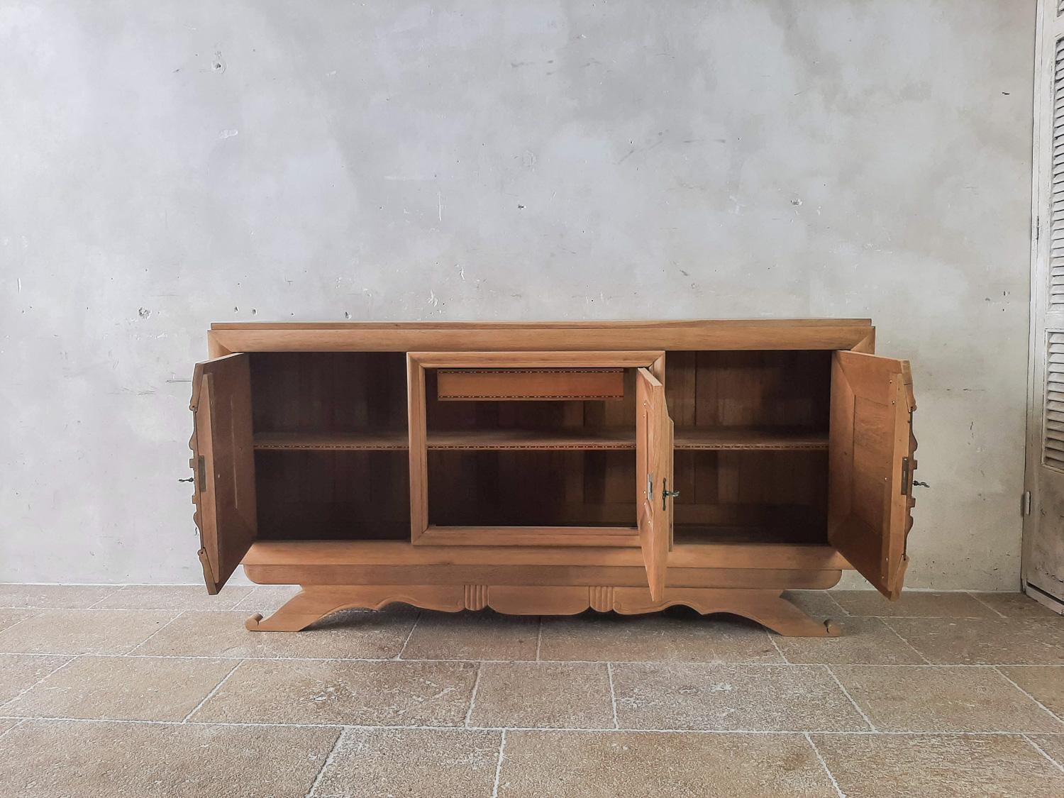 Mid-Century Bleached Oak Sideboard by Charles Dudouyt 11