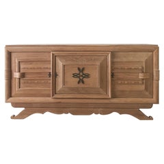Mid-Century Bleached Oak Sideboard by Charles Dudouyt