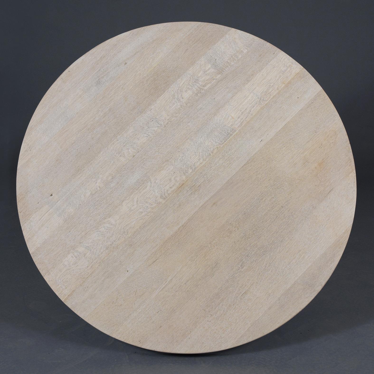 Patinated Bleached Round Coffee Table