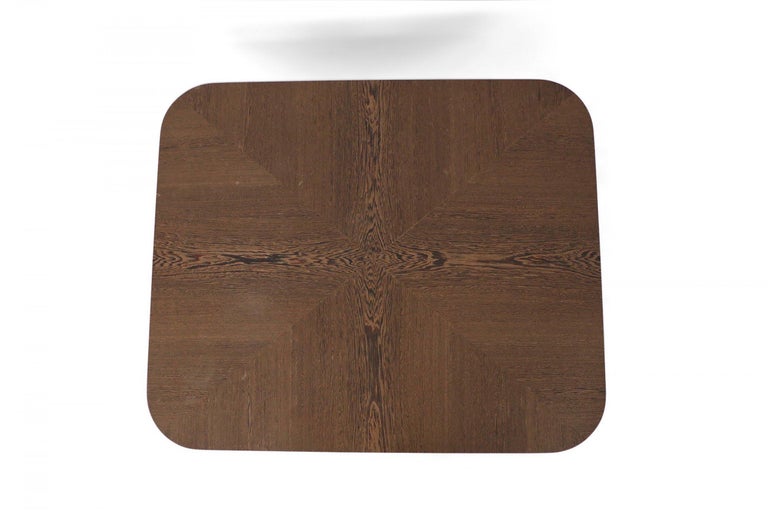 Mid-Century Bleached Wenge Rounded Corner Rectangular X-Base Side / End ...