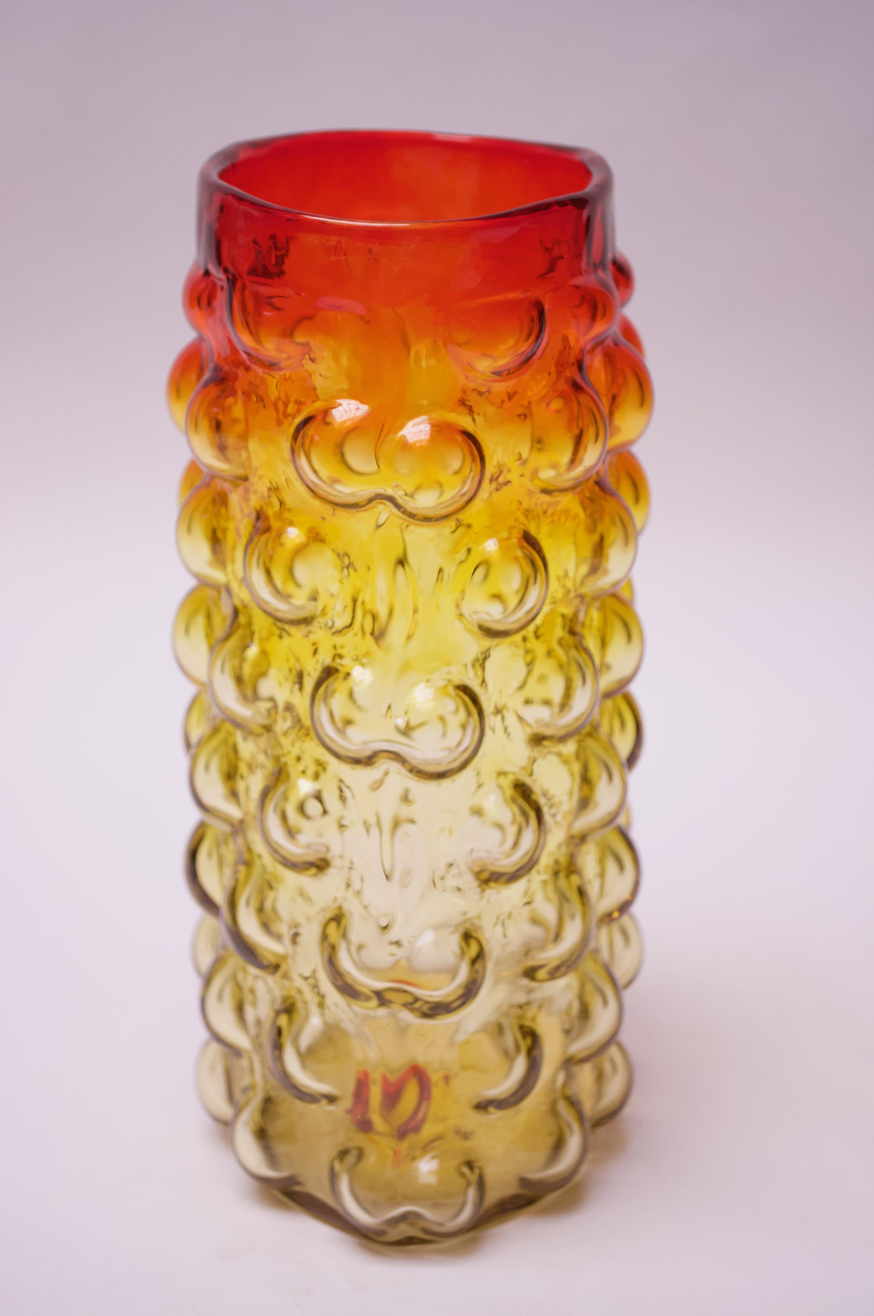 bubble glass vase