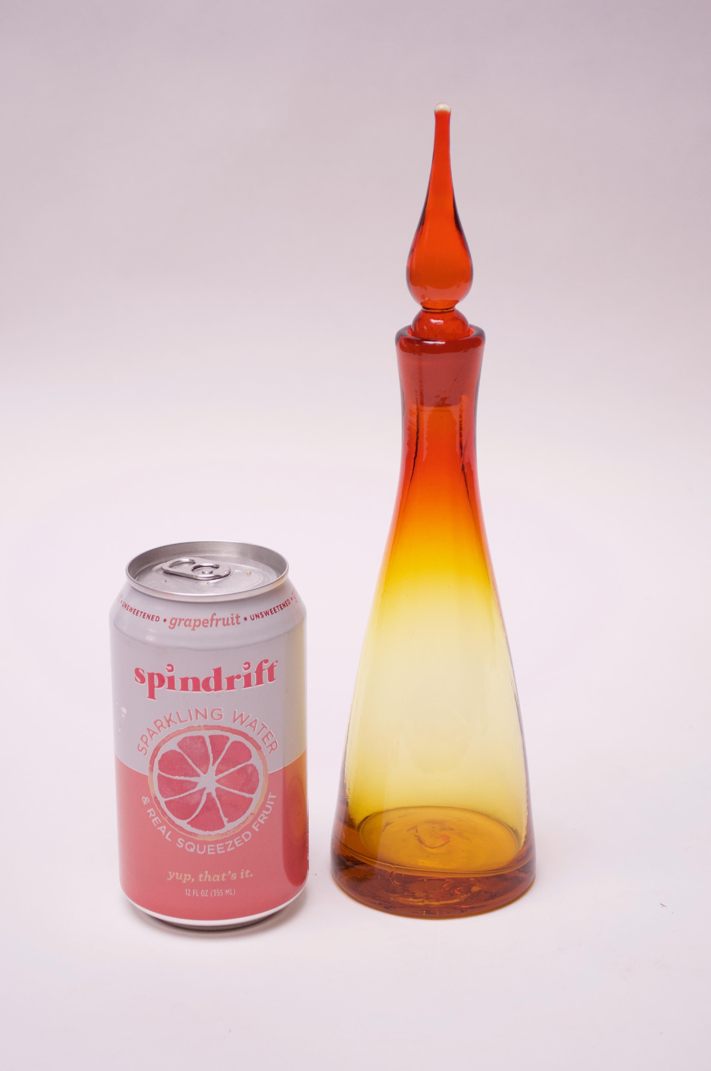 Mid-Century Modern Mid-Century Blenko Amerbina Tangerine Decanter with Stopper by Winslow Anderson