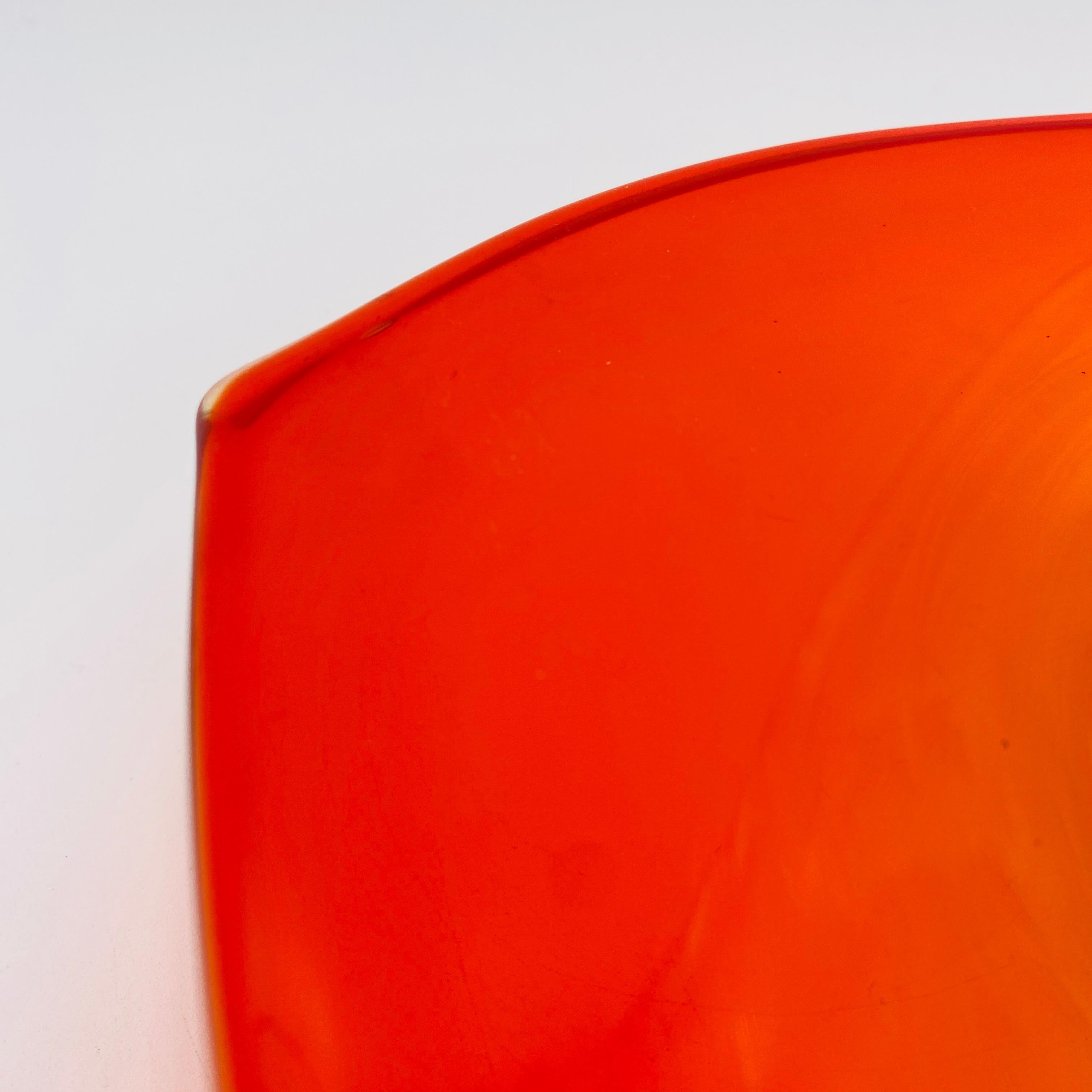 Mid Century Blenko Glass Bowl Amberina 1950s en vente 2