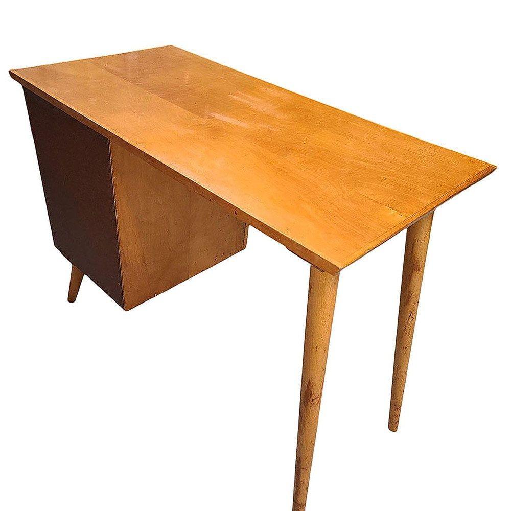 Mid-Century moderno Scrivania in acero biondo di metà secolo di Paul McCobb 