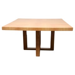 Used Mid Century Blonde wood Square Dining Table By Ferdinando Meccani