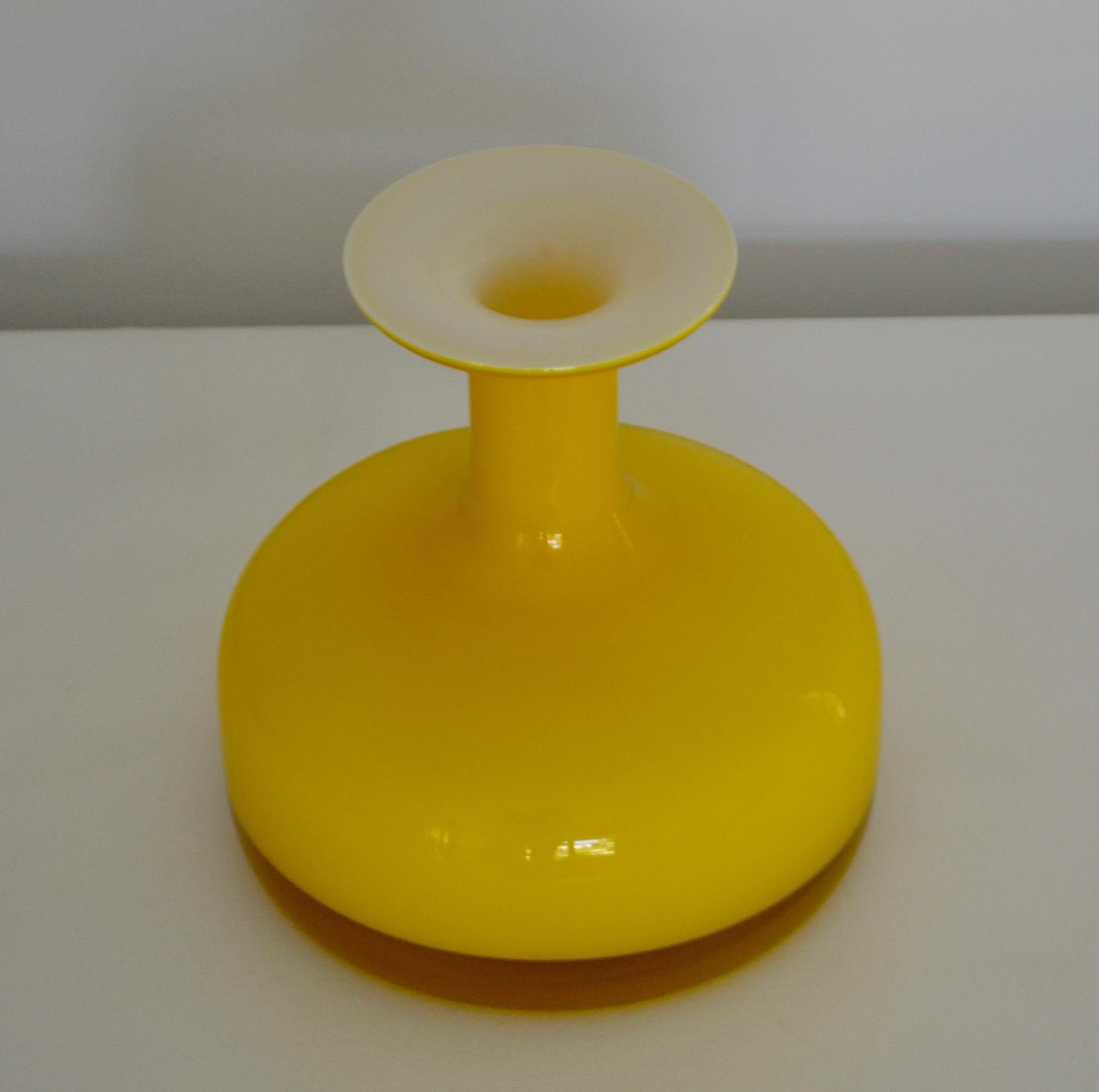 Mid-Century Modern Midcentury Blown Glass Bottle Form Vase For Sale