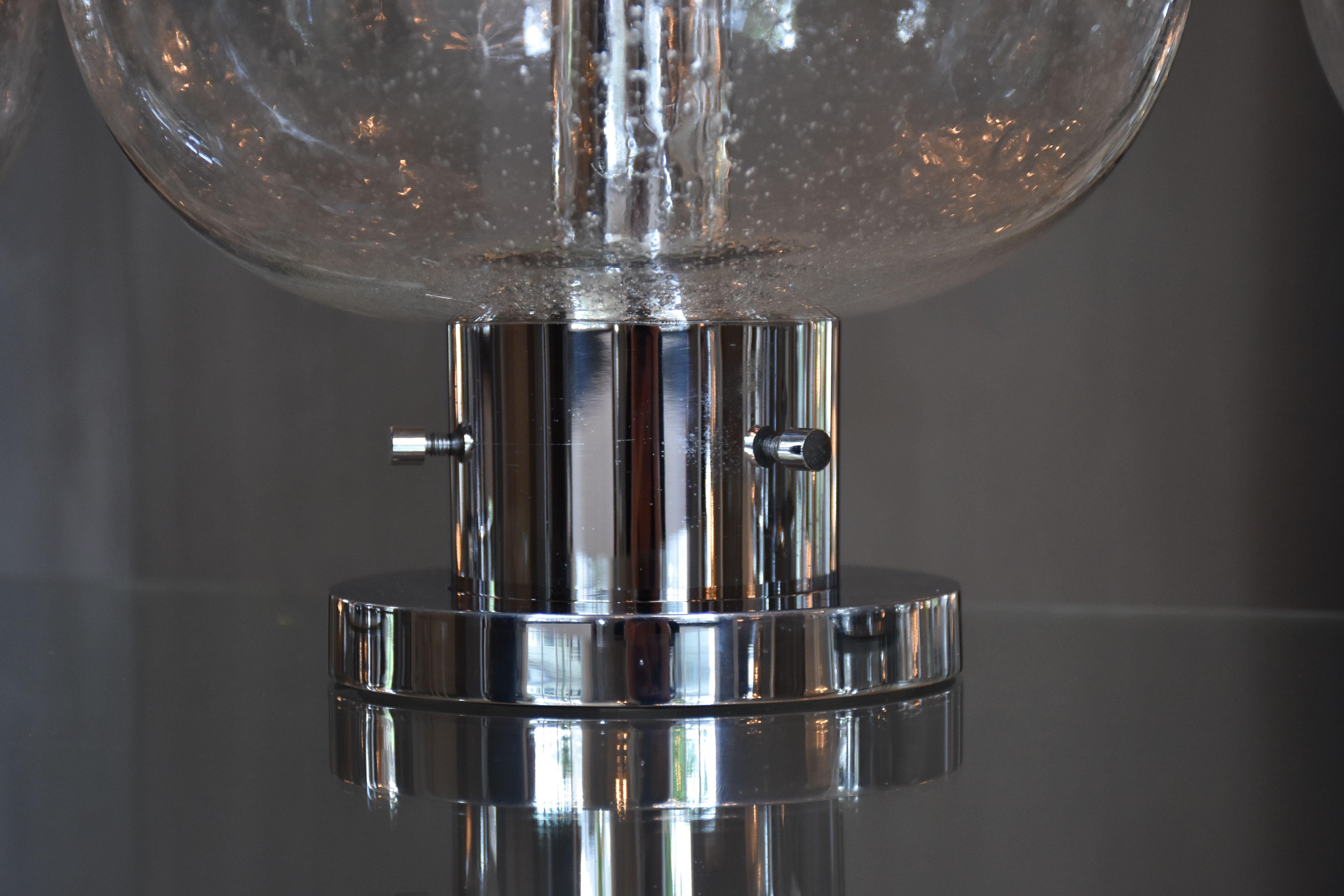 20th Century Mid-century blown glass ceiling lamps/ flush mount by RAAK Amsterdam, ca. 1970 For Sale