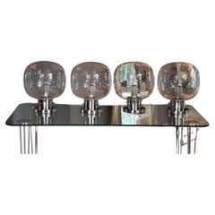 Mid-century blown glass ceiling lamps/ flush mount by RAAK Amsterdam, ca. 1970
