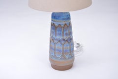 Mid-Century Modern blue and grey "Harlequin" lamp by Einar Johansen for Soholm