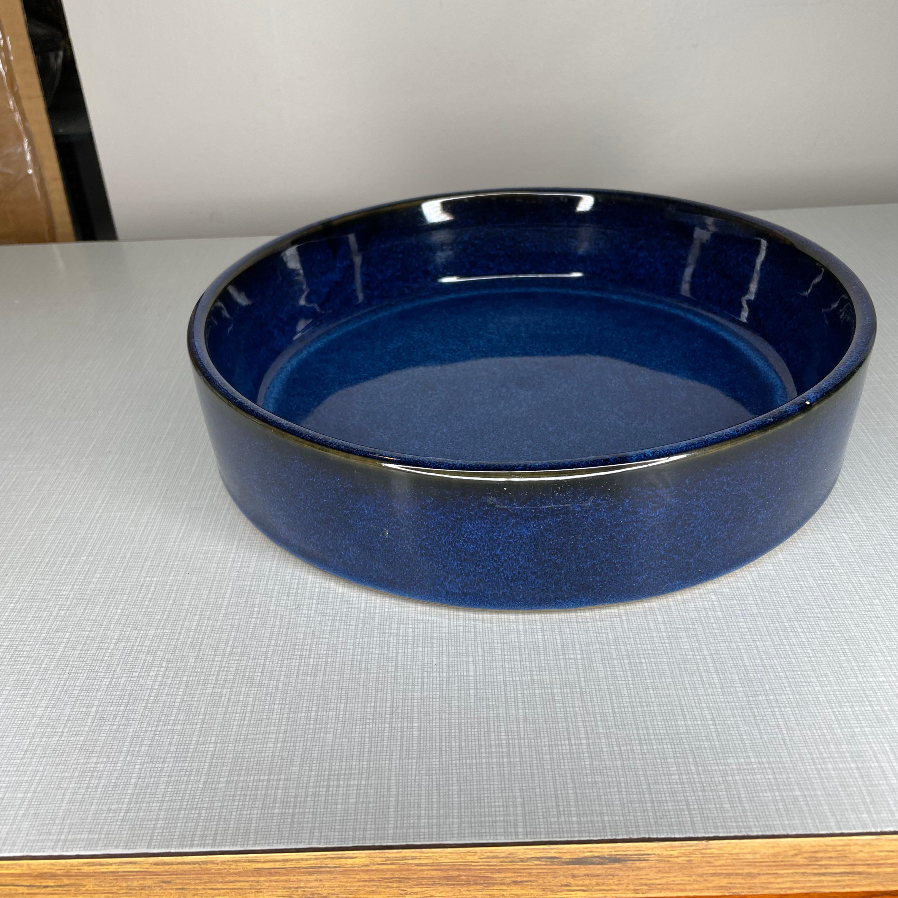 Vintage blue with white speckling bonsai planter in excellent shape. No chips or cracks. Minor crazing from the firing process. Purchased in Japan in the early 1960s. Likely an older pot than from the 1960s but, the precise date cannot be confirmed.