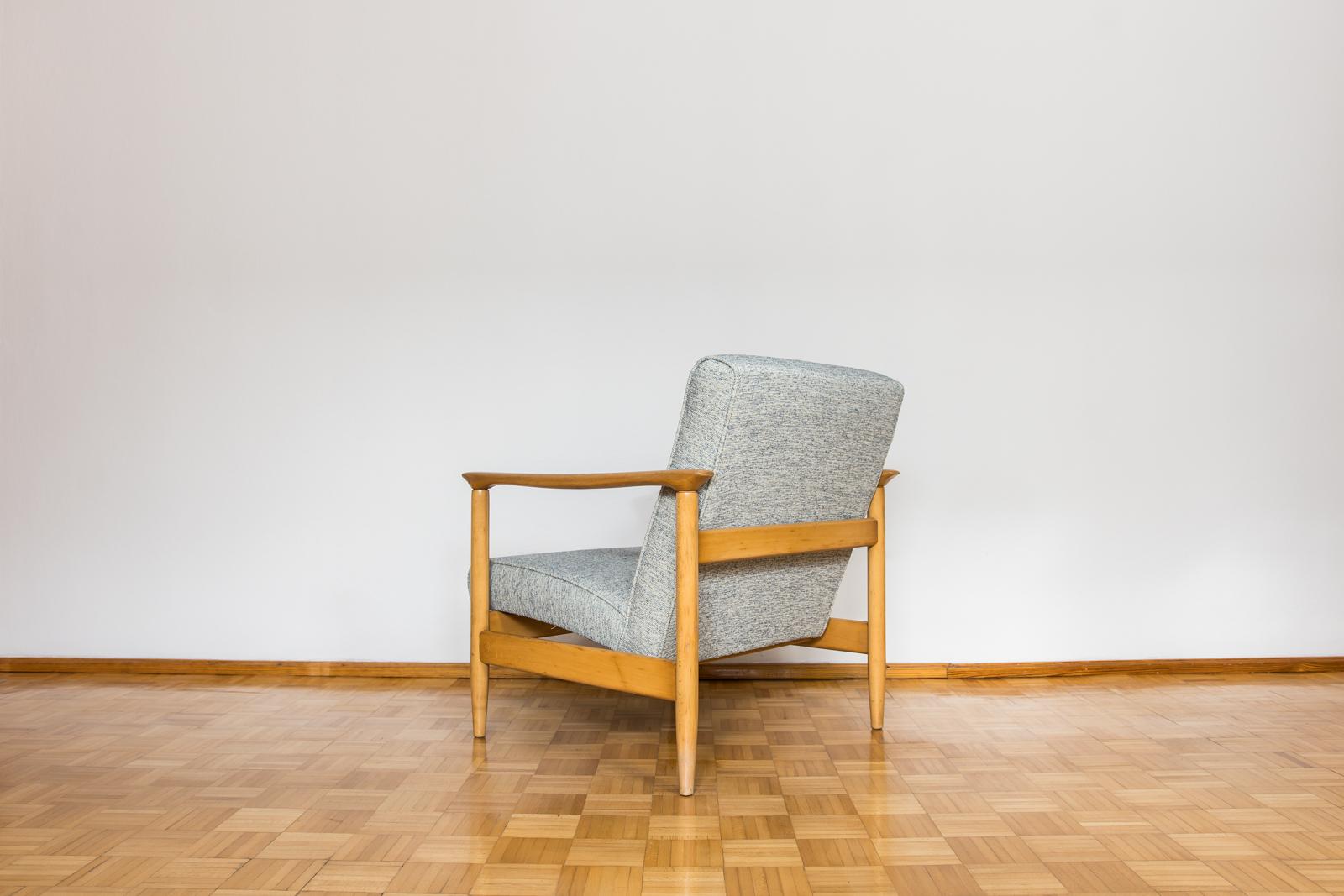 Beech Mid Century GFM142 Armchair By Edmund Homa, 1960's For Sale