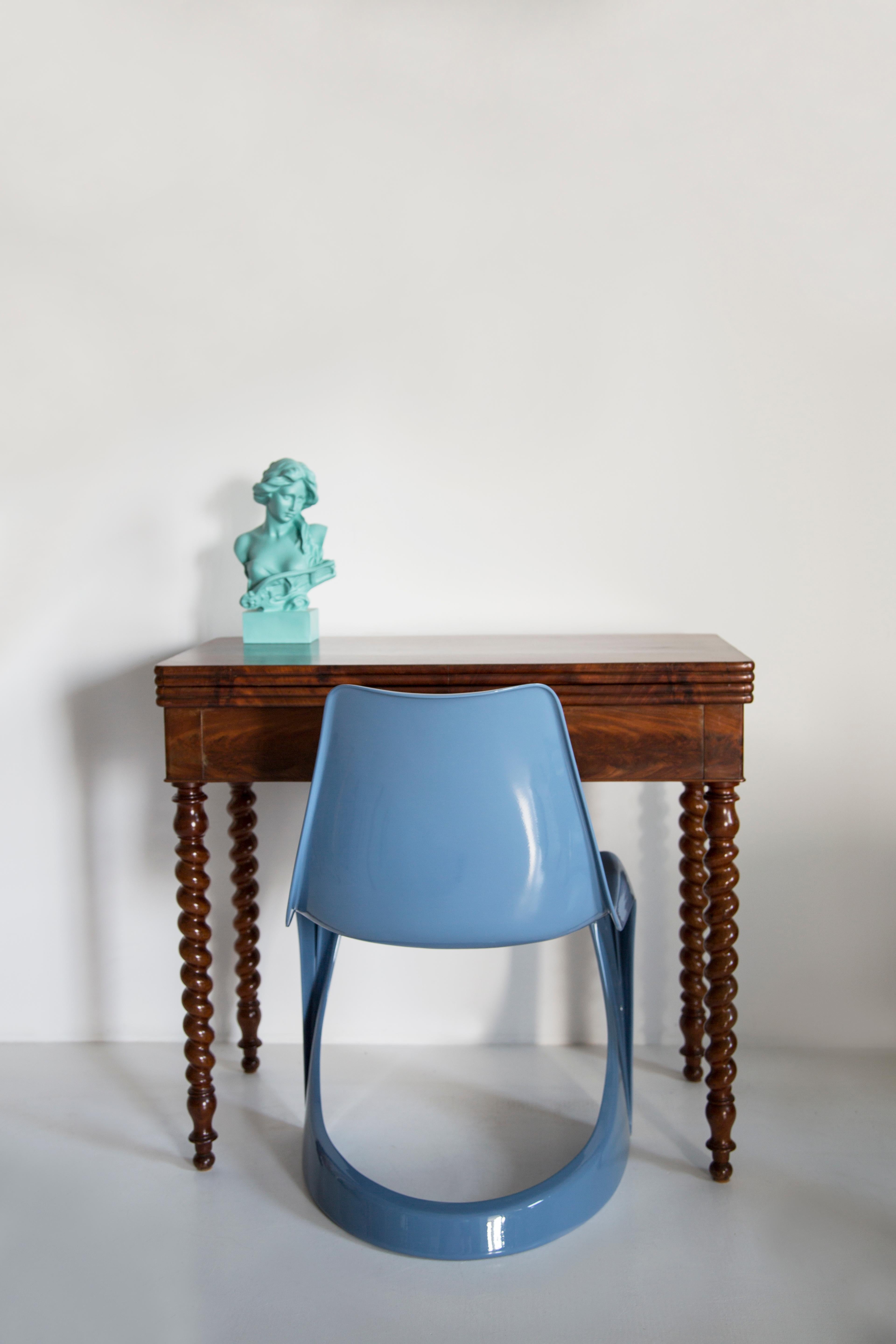 Plastic Mid Century Blue Cado Chair, Steen Østergaard, Europe, 1960s For Sale