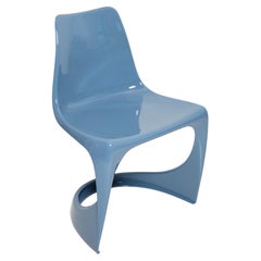 Chaise Cado bleue du milieu du siècle, Steen Østergaard, Europe, années 1960