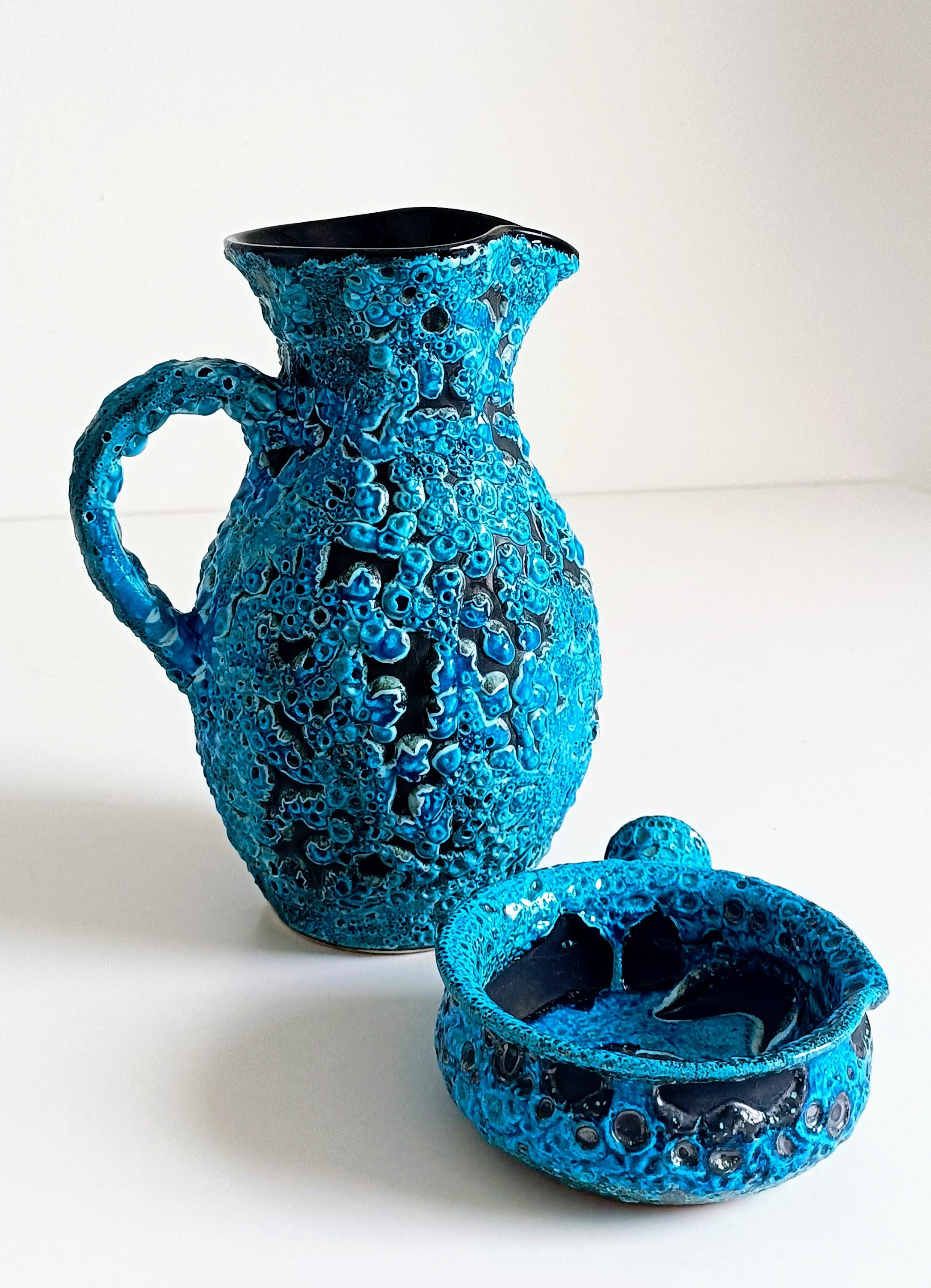 Céramiques bleues du milieu du siècle par Charles Cart ¨Emaux des Glaciers¨, France, années 1960 en vente 8