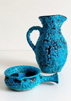 Blaue Keramik aus der Jahrhundertmitte von Charles Cart ¨Emaux des Glaciers¨, Frankreich, 1960er Jahre