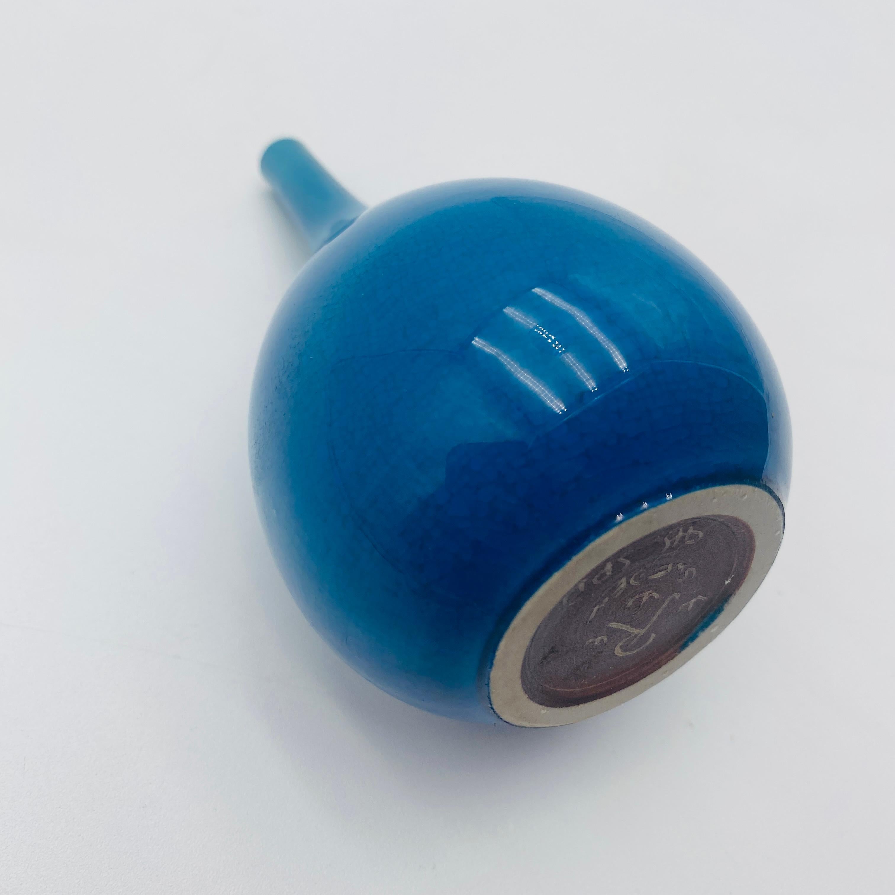 Svedese Vasi a goccia blu di metà secolo Carl-Harry Stålhane Rörstrand, Svezia, anni '60 in vendita