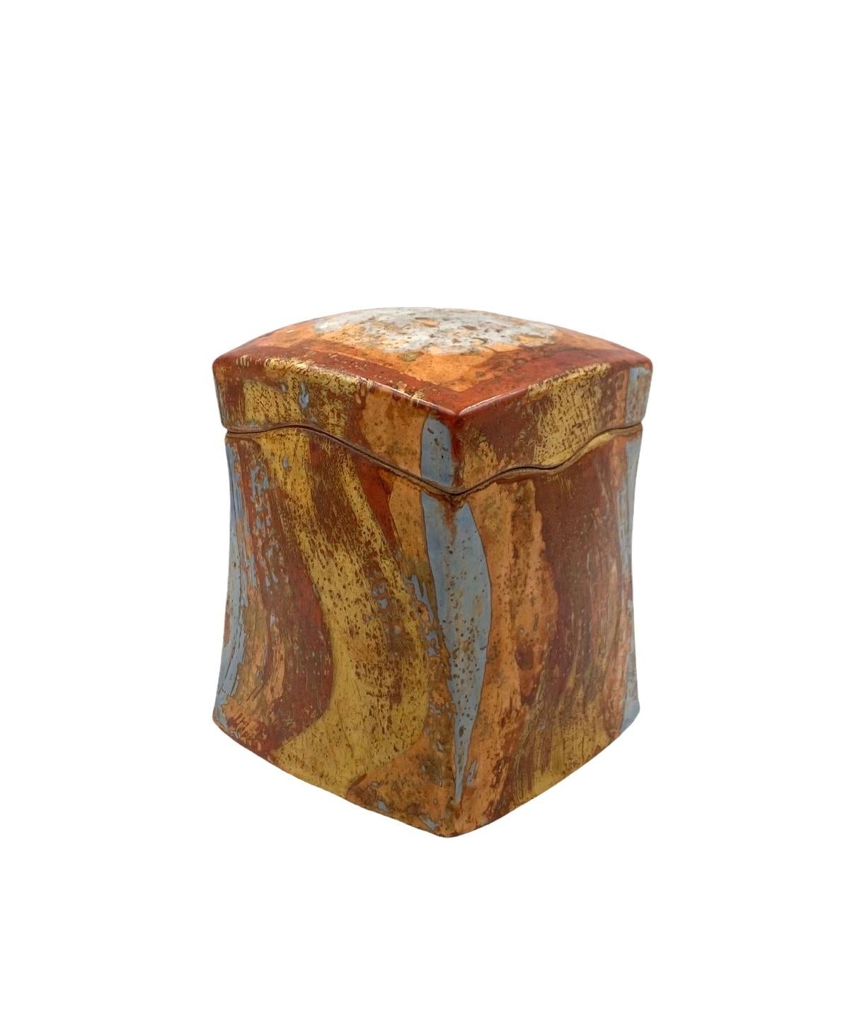 Vase en faïence bleue du milieu du siècle, France années 1960 Excellent état - En vente à Firenze, IT