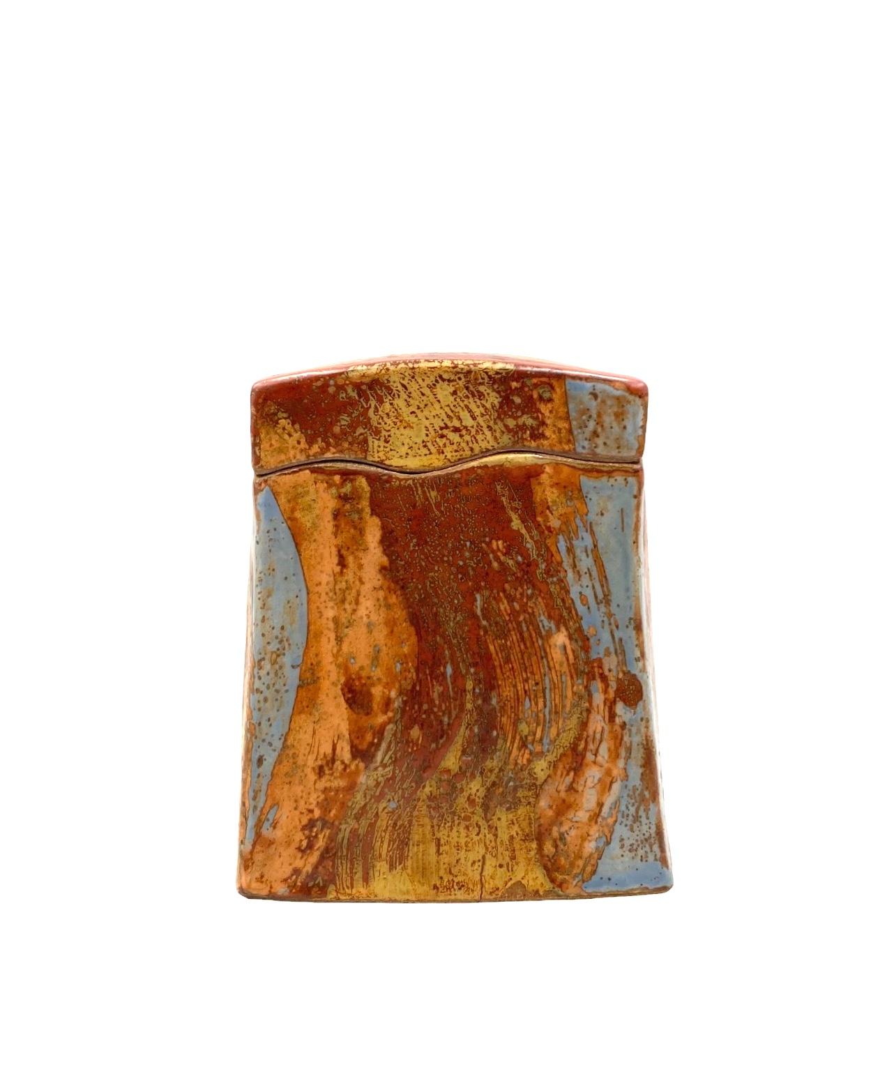 Vase en faïence bleue du milieu du siècle, France années 1960 en vente 1
