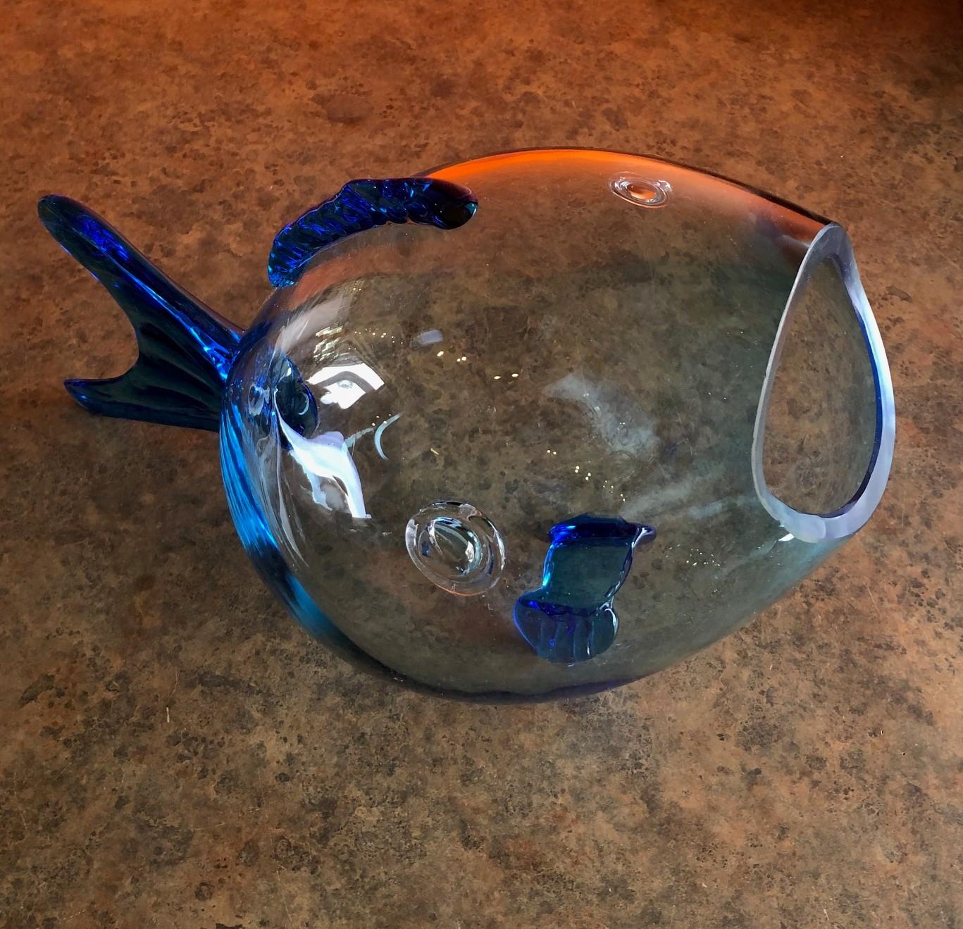 blenko fish vase