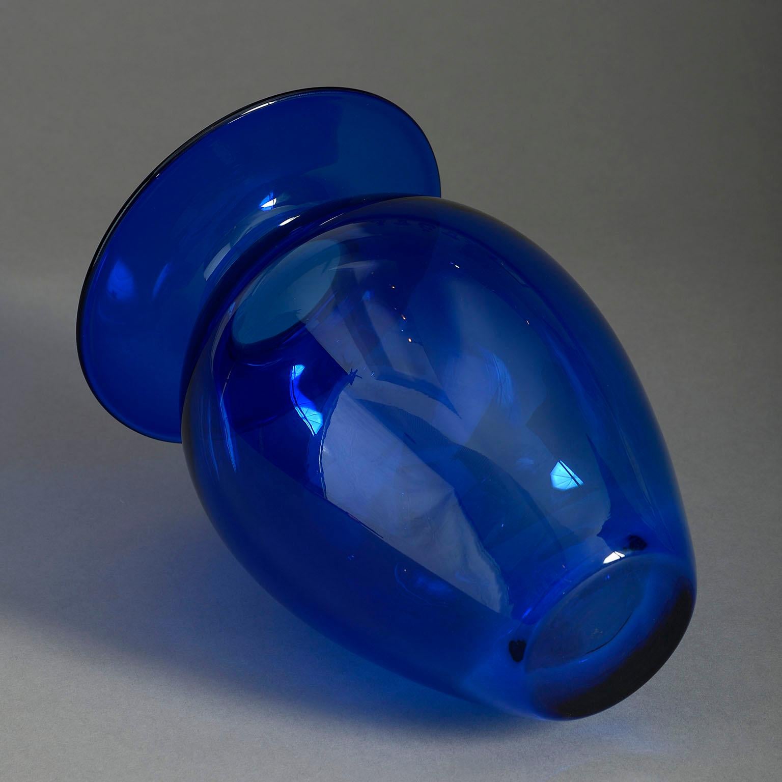 blue glass vases for sale