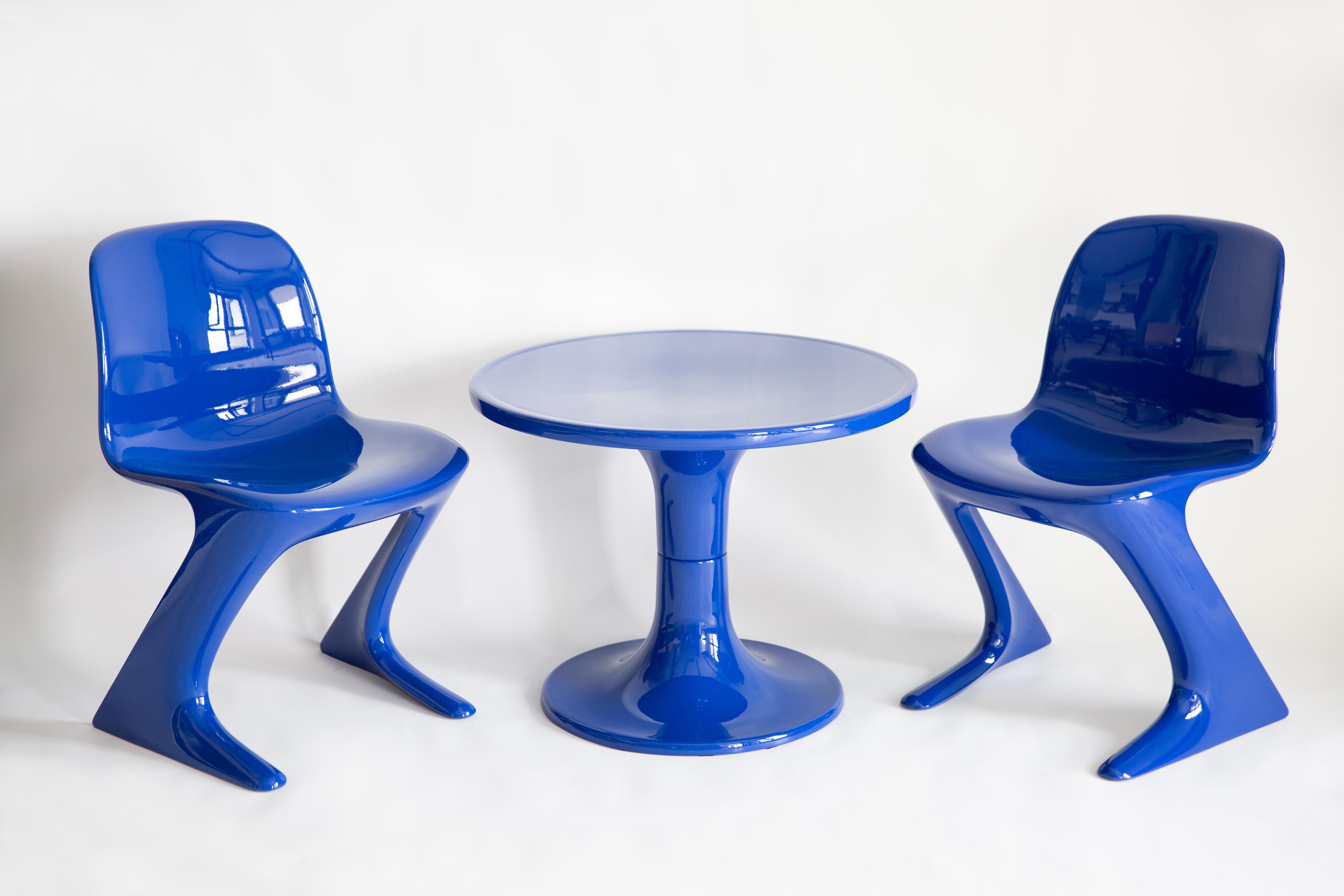 Table basse Kangourou bleu du milieu du siècle, par Ernst Moeckl, Allemagne, 1968 en vente 4