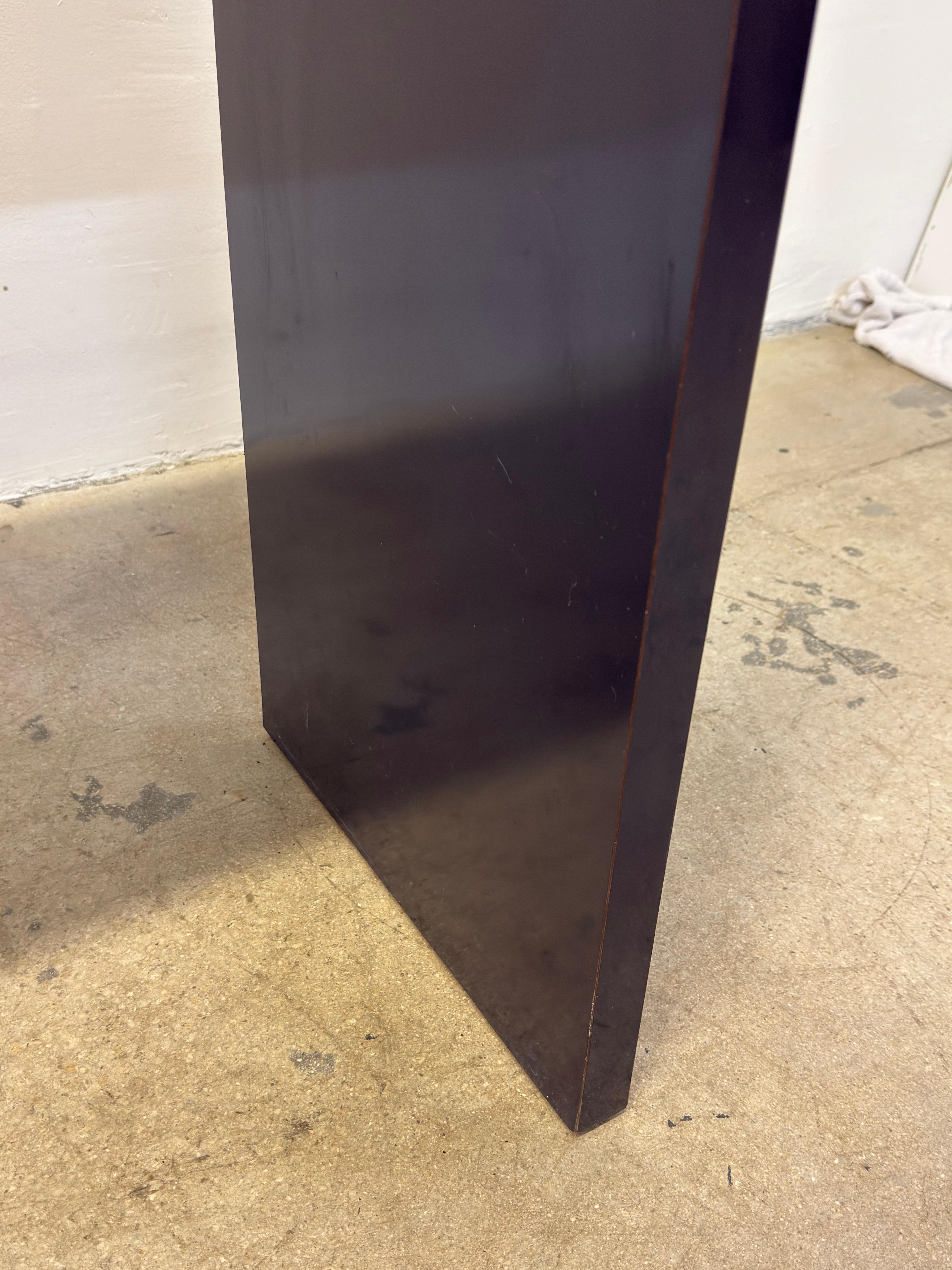 Mid-Century Blue Laminate Waterfall Console Table, 1970s For Sale 9