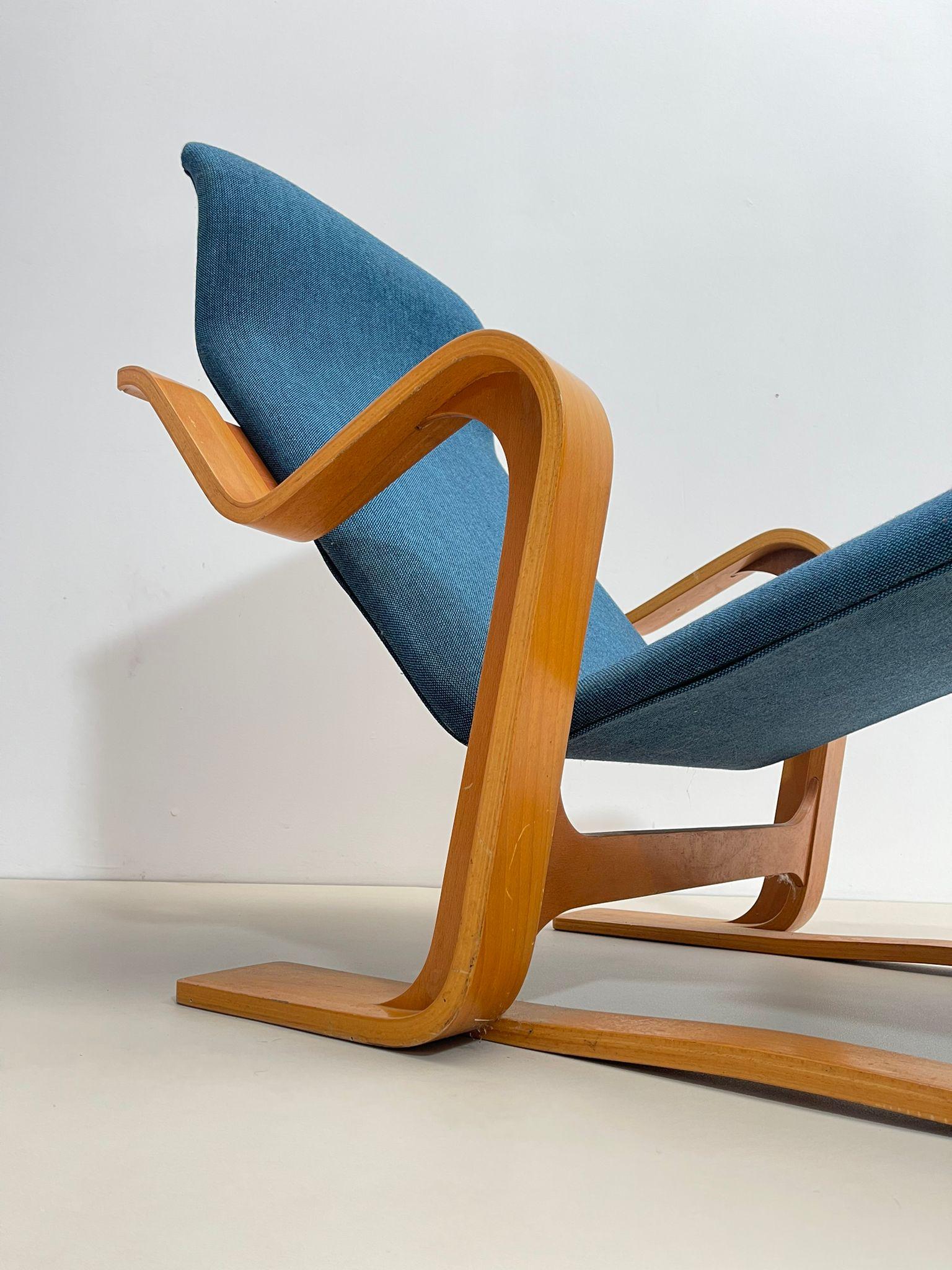 Mid-20th Century Mid-Century Blue Lounge Chair by Marcel Breuer, Hungary 1950s For Sale