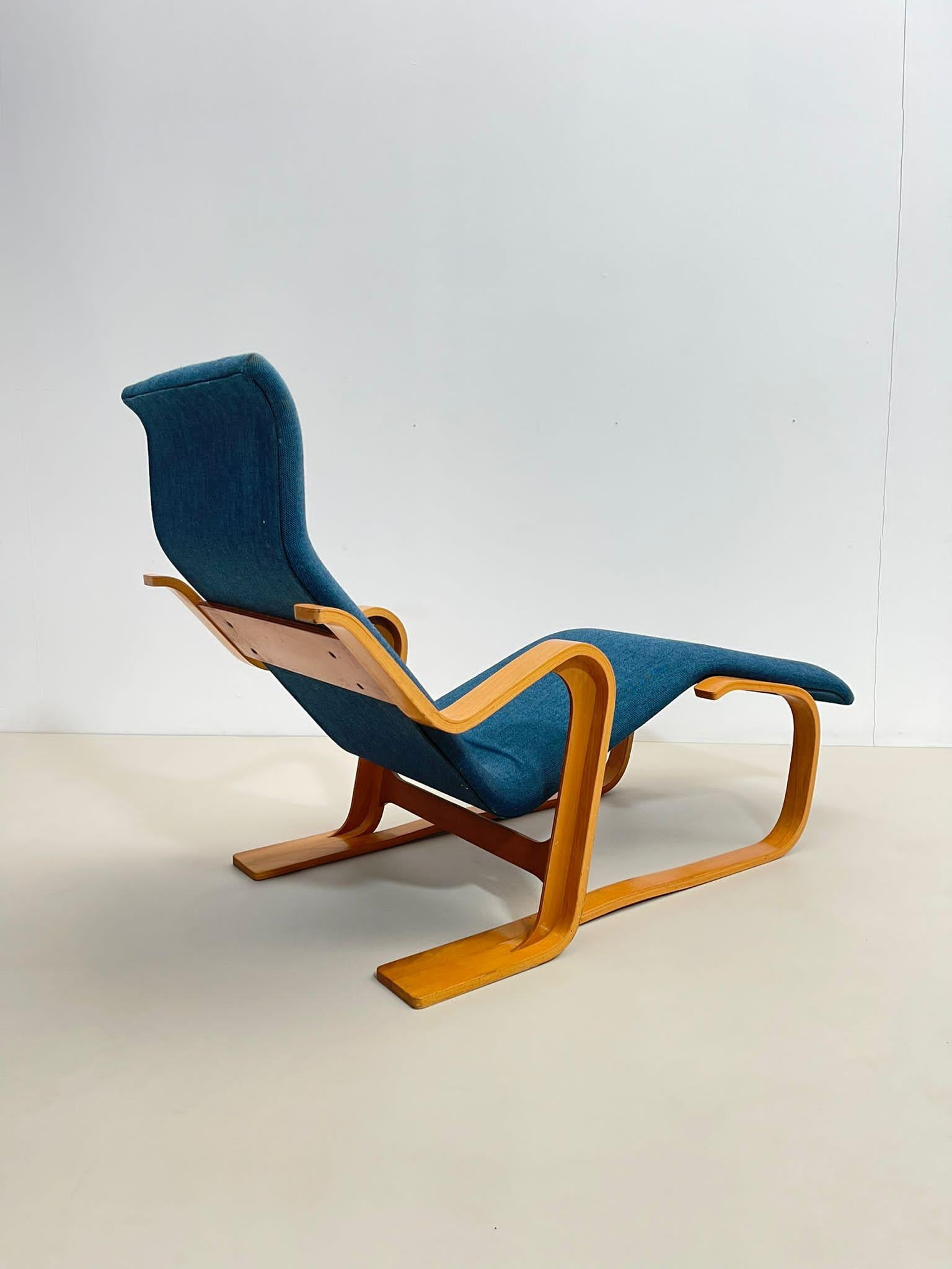 Mid-Century Blue Lounge Chair by Marcel Breuer, Hungary 1950s For Sale 2