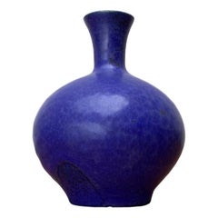 Vase minimaliste bleu du milieu du siècle, 1960