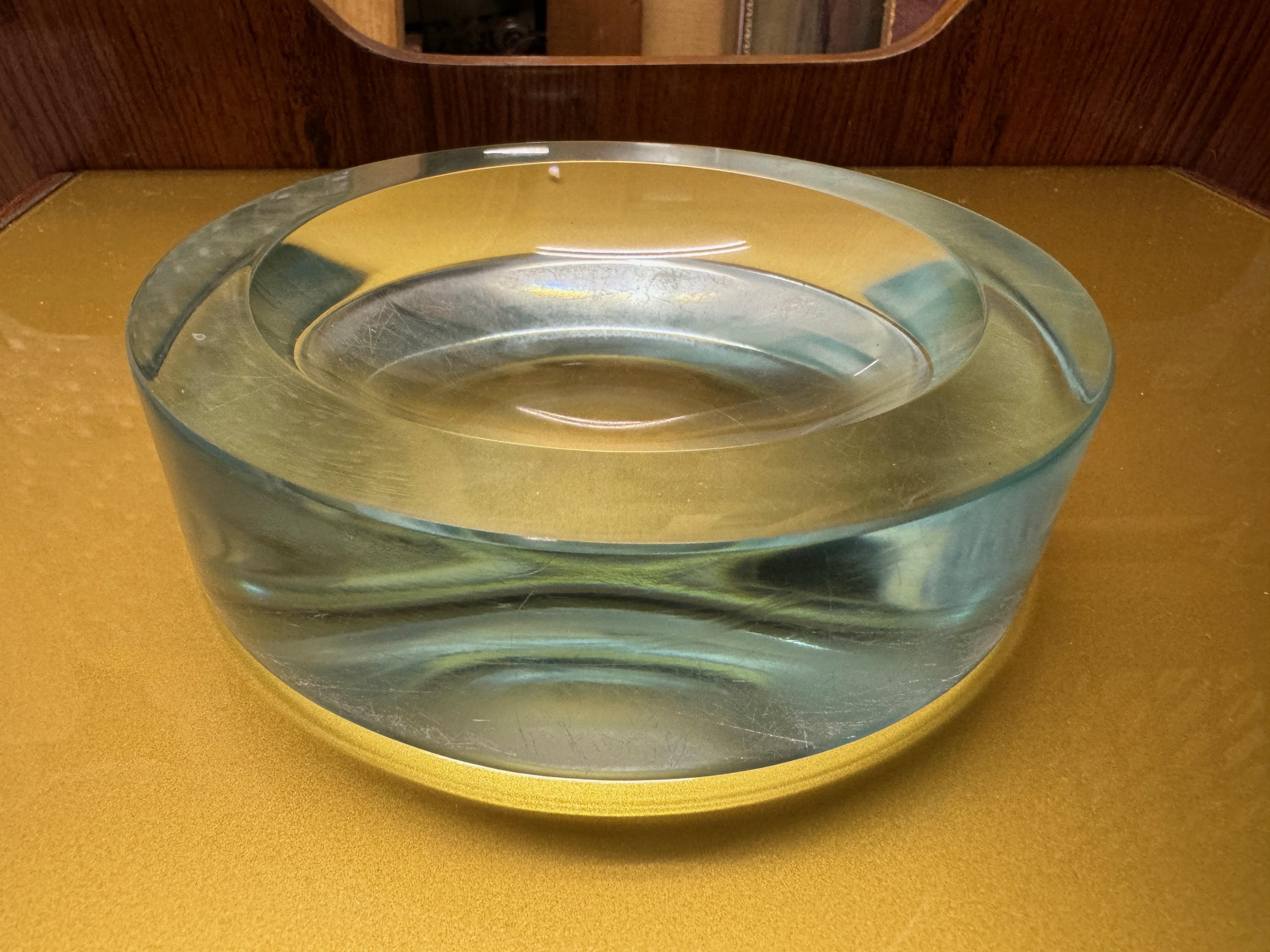 Mid Century Blue Murano Glass Dish For Sale 1