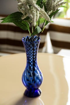 Midcentury Blue Murano Vase, Europe, 1960s