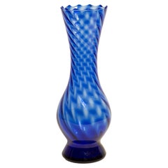 Midcentury Blue Murano Vase, Europe, 1960s