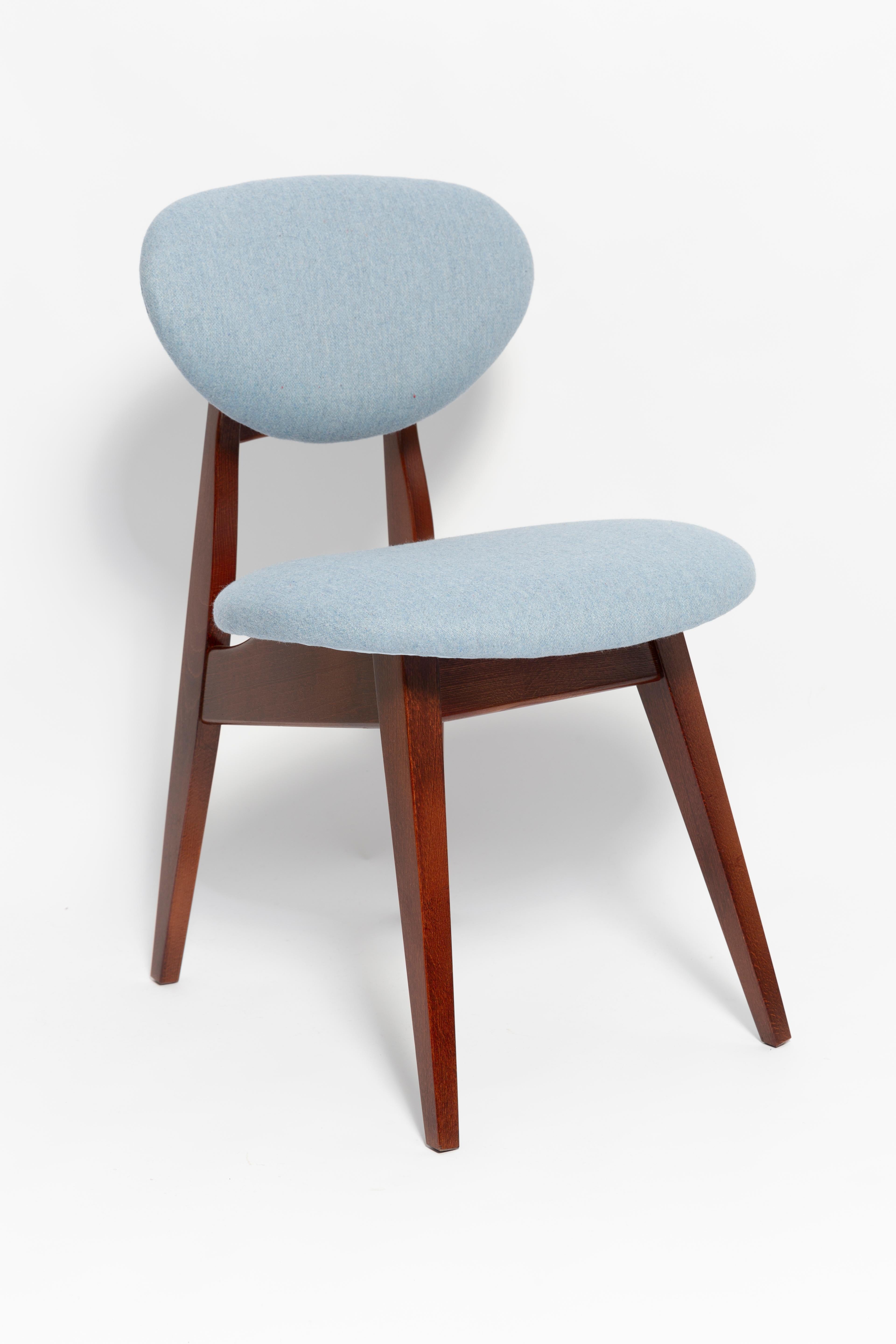 Mid-Century moderno Sedia a fungo blu di metà secolo, tipo 200/128, di J. Kedziorek, Europa, anni '60 in vendita