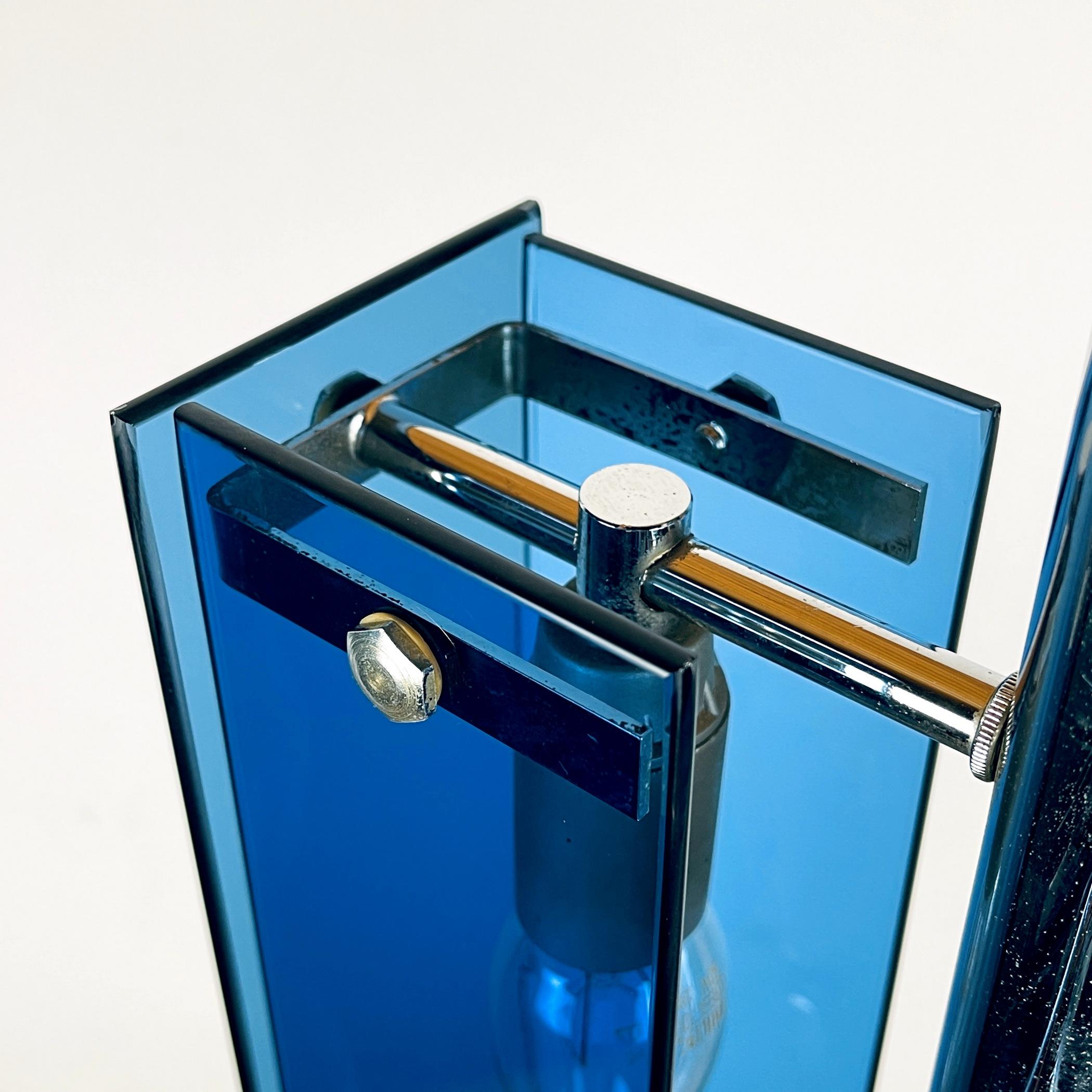 Mid-Century Blue Pendant Lamp Veca Fontana Arte, Italy, 1960s 6