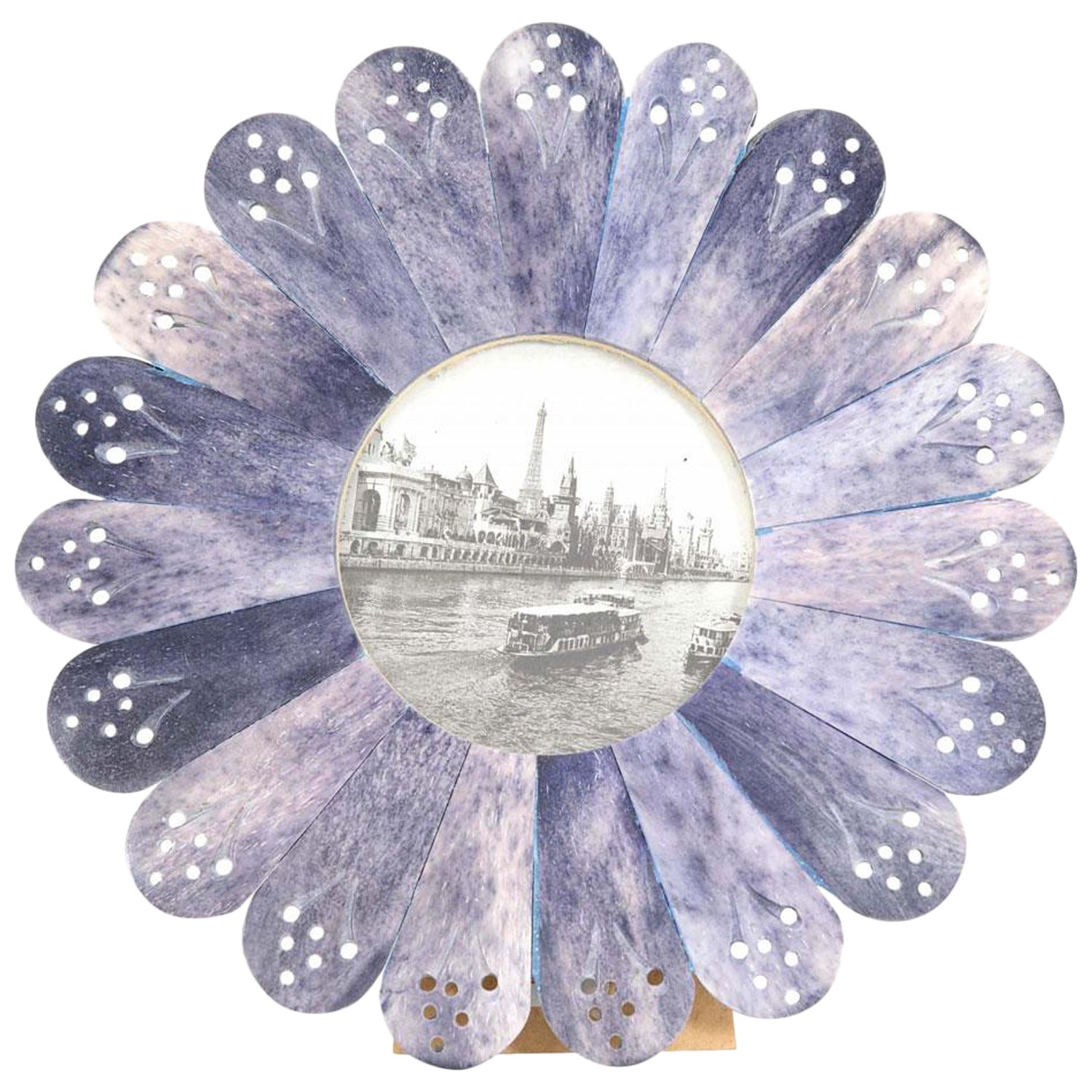 Mid-Century Blue Plastic Picture Frame For Sale