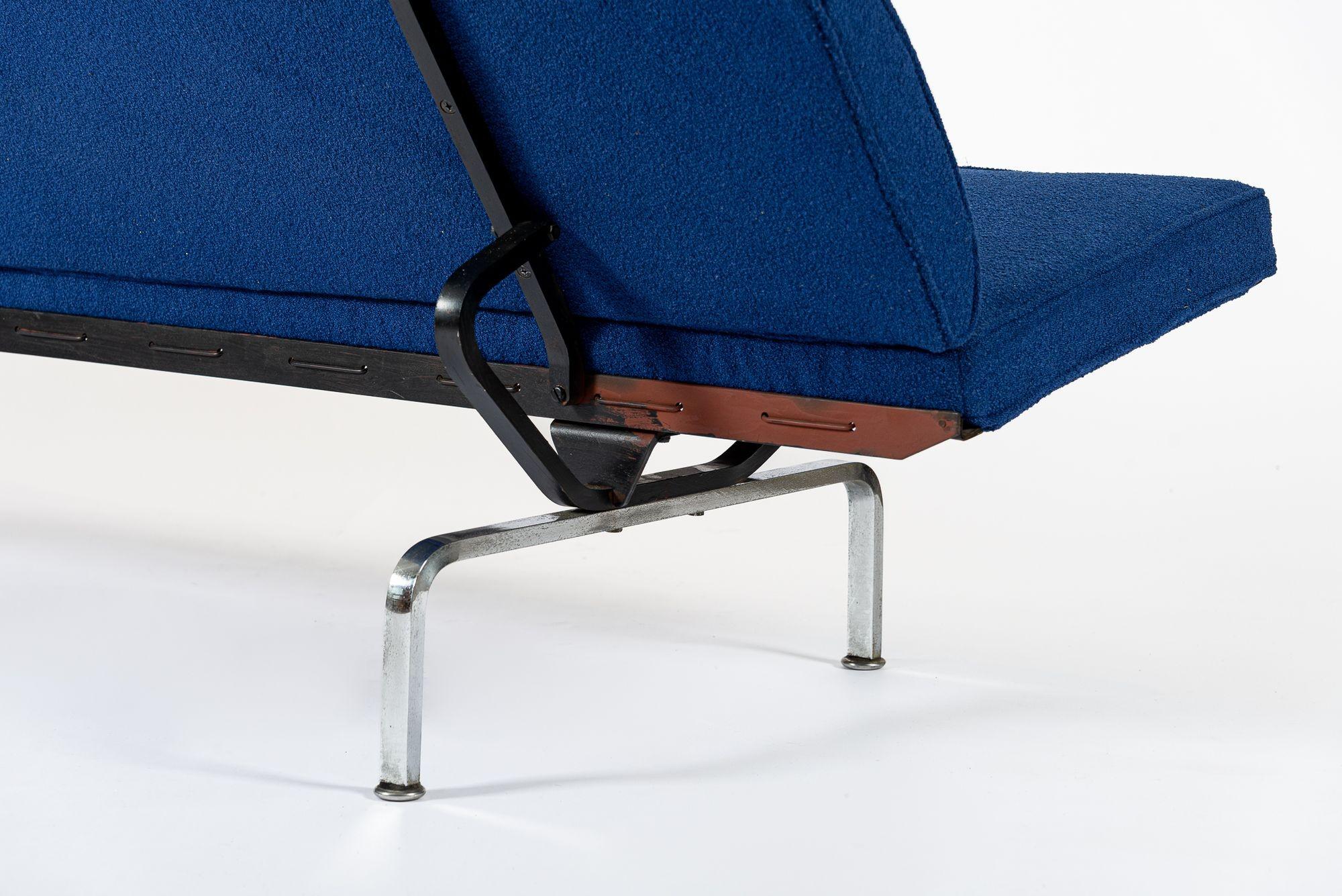 Divano blu di metà secolo Compact di Eames per Herman Miller anni '70 in vendita 2