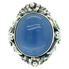 Mid-Century Blue Star Sapphire Ring
