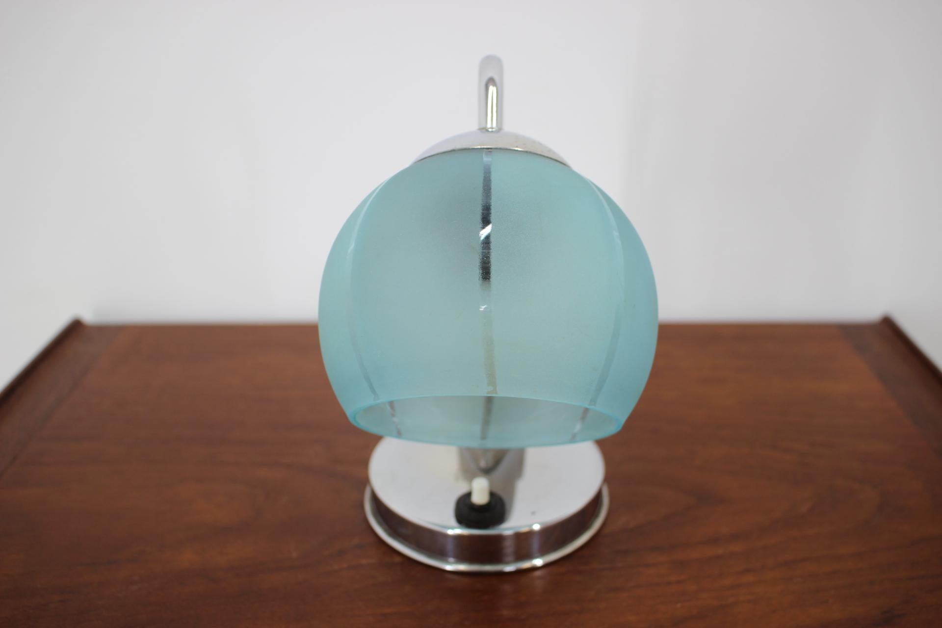 Mid-Century Modern Mid-Century Blue Table Lamp, 1950's For Sale