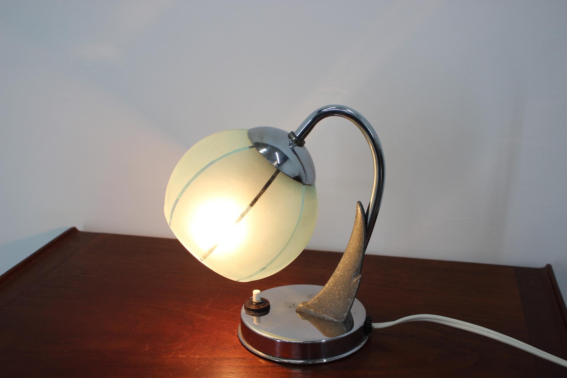 Mid-Century Blue Table Lamp, 1950's For Sale 2