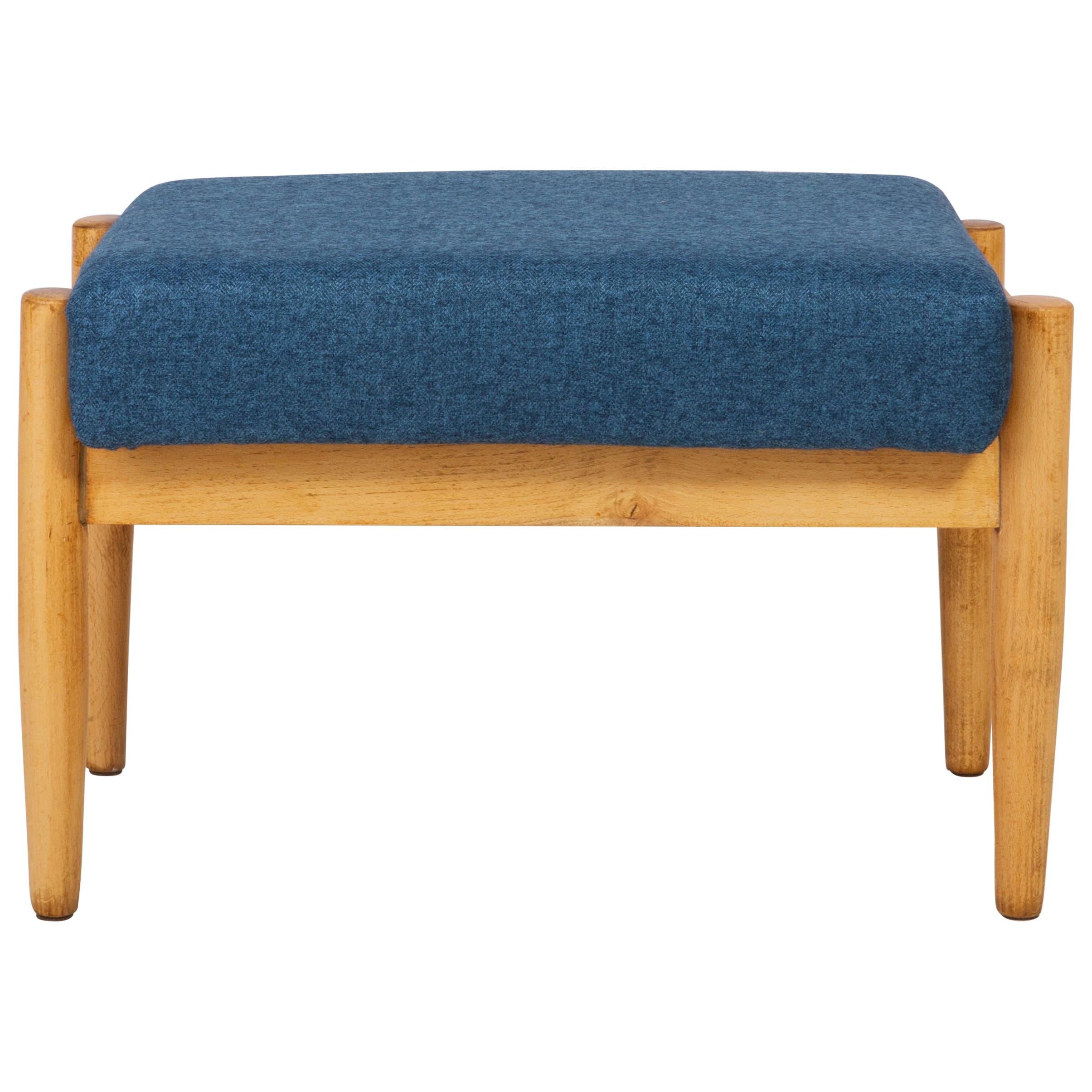 Midcentury Blue Vintage Stool, Edmund Homa, 1960s For Sale