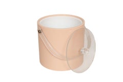 Mid Century Blush Ice Bucket with Lucite Handle