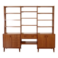 Mid-Century Bodafors Style Teak Bookcase System w/ Cabinets, Drawers, 
Shelves