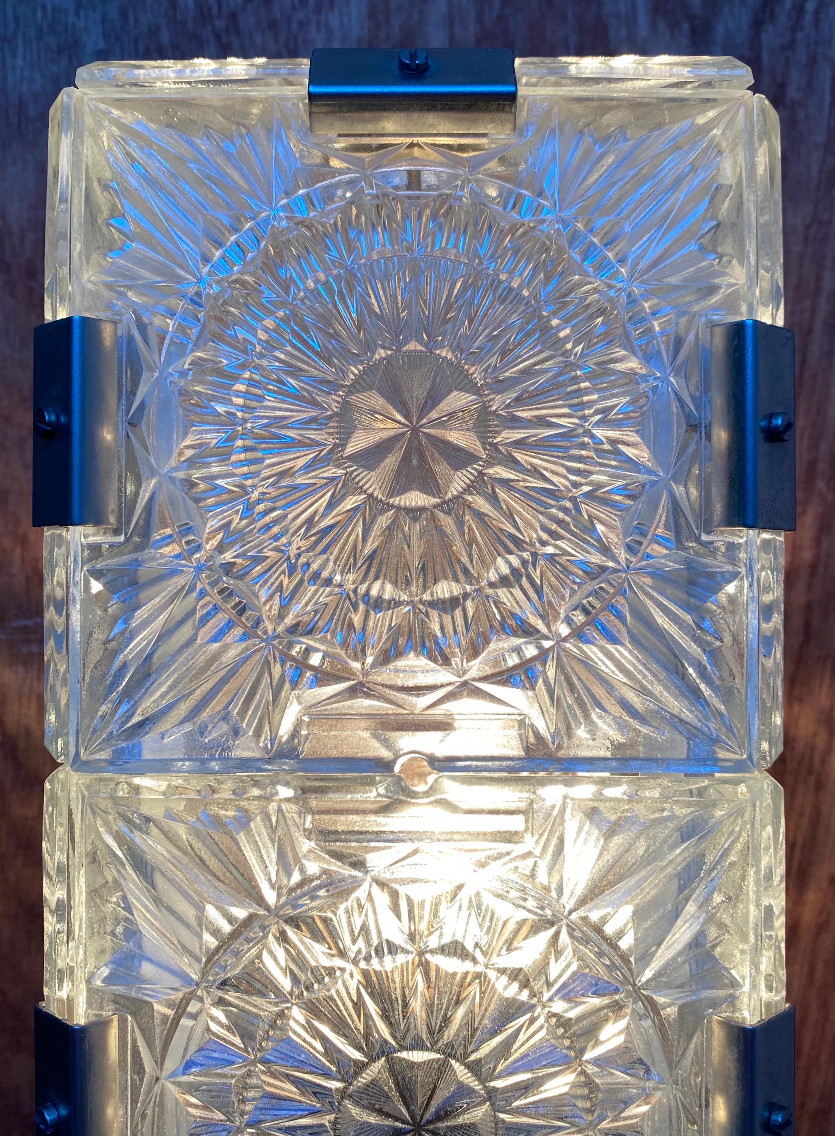 20th Century Mid-Century Bohemian Glass Table Lamp by Kamenicky Senov For Sale