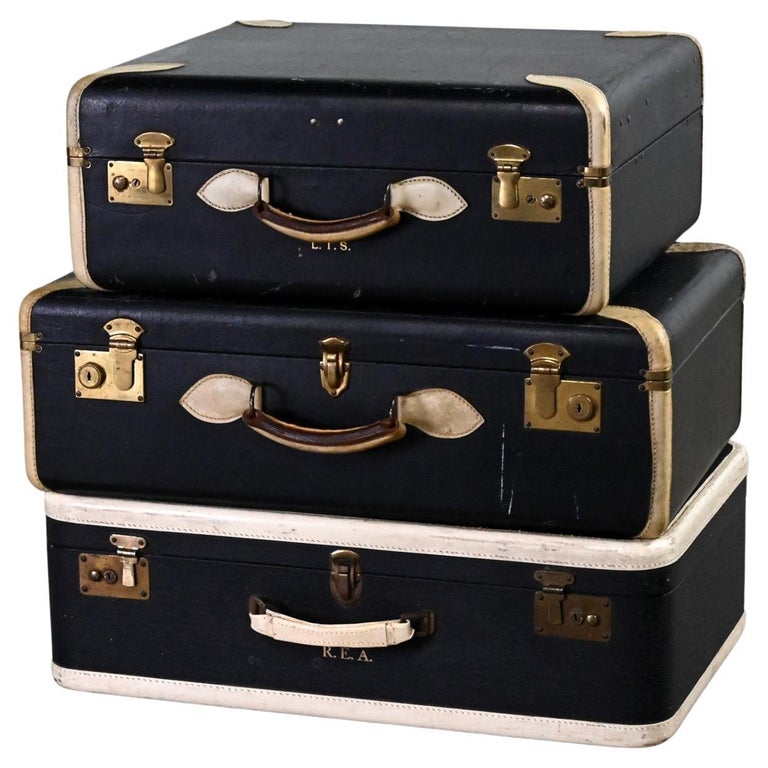 Vintage Black BOYLE Vanity/ Makeup Case Black Hard Luggage