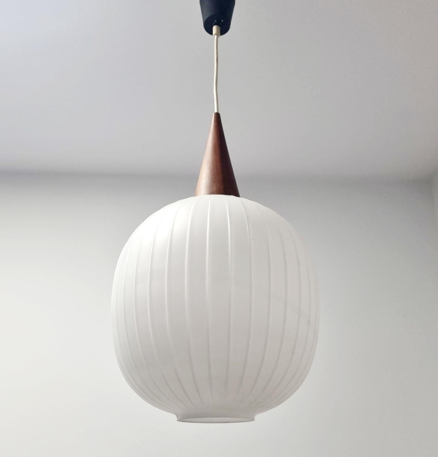 Scandinavian Modern Mid Century Bologna Pendant Lamp by Aloys Gangkofner for Peill & Putzler, 60s For Sale