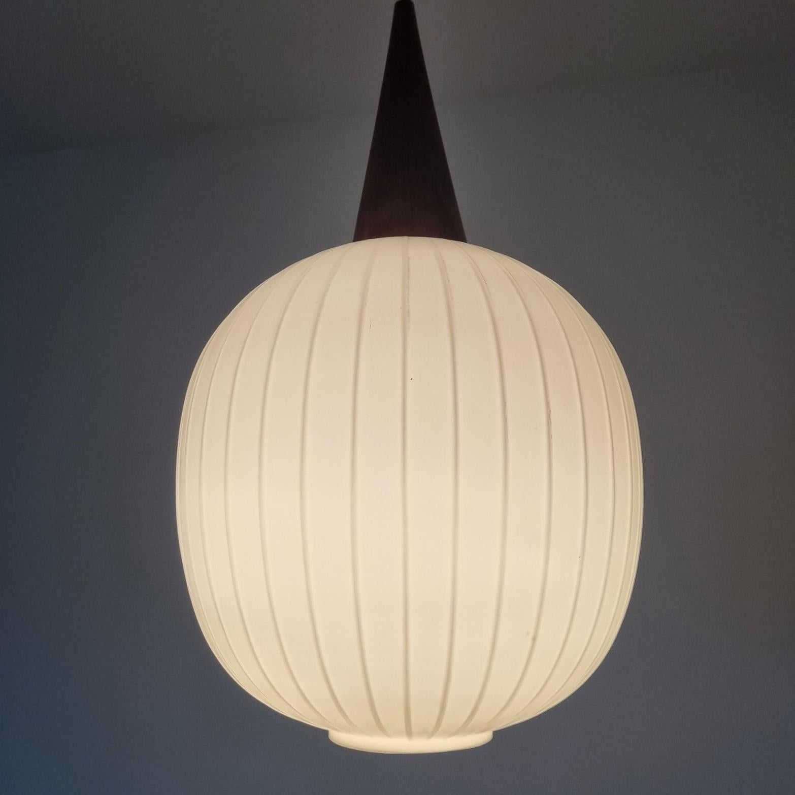 Mid Century Bologna Pendant Lamp by Aloys Gangkofner for Peill & Putzler, 60s For Sale 1