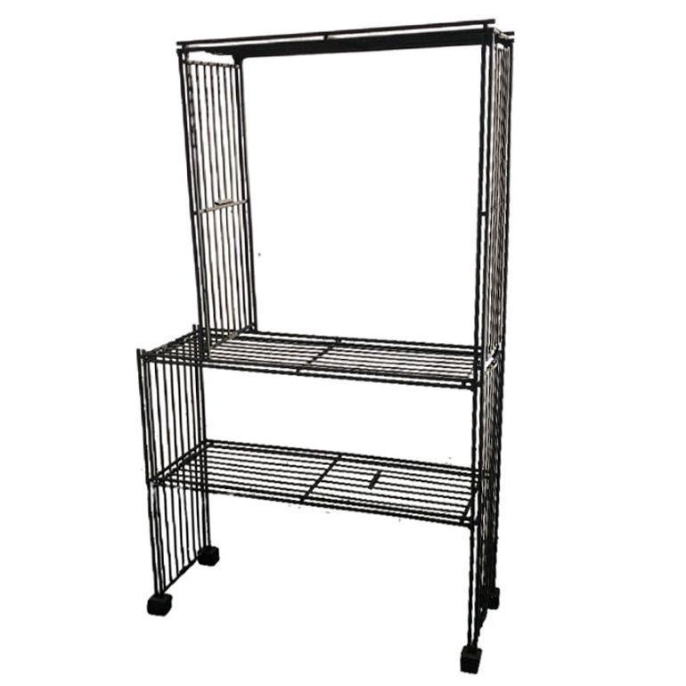 Metà XX secolo Scaffale espositivo in filo di ferro a 3 piani del Mid-Century, libreria Etagere in vendita