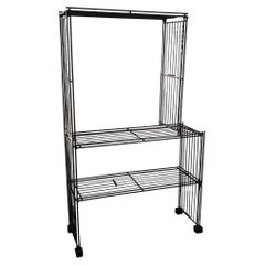 Vintage Mid-Century 3-Tier Iron Wire Art Display Shelf Bookshelf Etagere