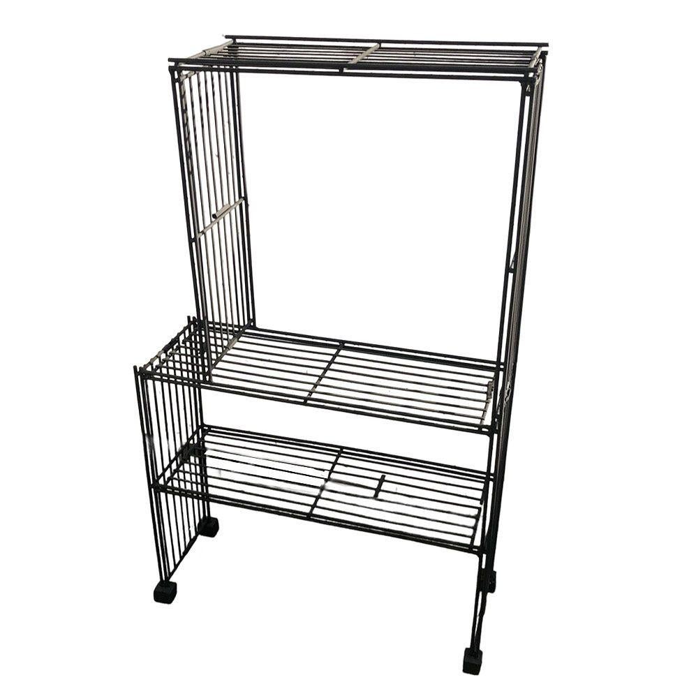 Americano Scaffale espositivo in filo di ferro a 3 piani del Mid-Century, libreria Etagere in vendita